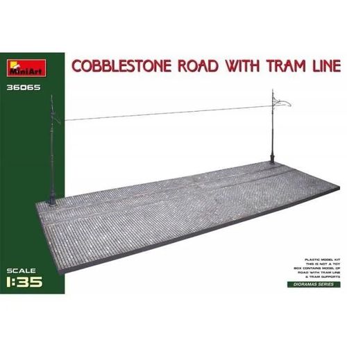 Maquette Diorama Cobblestone Road With Tram Line - Miniart 36065 - 1/35ème-Mini Art