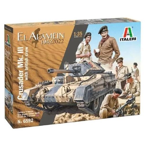 Maquette Char - Italeri - Crusader Mk. Iii With British Crew - 1/35ème - 9 Figurines Incluses-Italeri