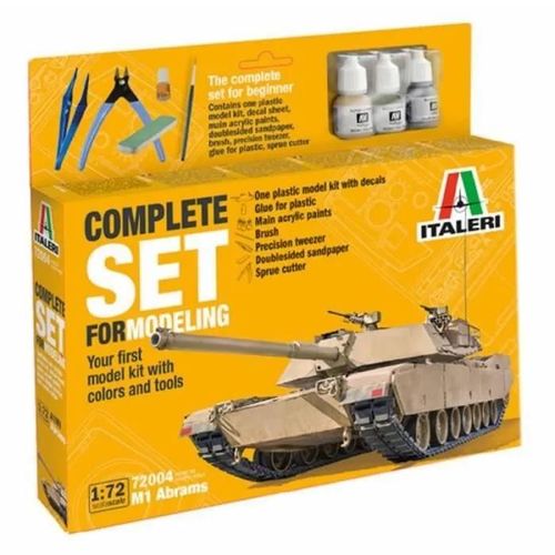 Maquette Char M1 Abrams - Italeri - 1:72 - Blanc - Kit De Modélisme Complet-Italeri