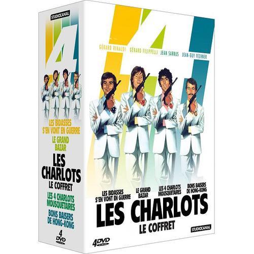 Coffret Les Charlots - Les Bidasses S'en Vont En Guerre + Le Grand Bazar + Les 4 Charlots Mousquetaires + Bons Baisers De Honk Kong - Pack