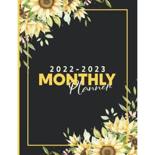 2022-2023 Monthly Planner: 2 Year Monthly Planner / Calendar / Schedule With Federal Holidays - Pretty Vintage Sunflower Cover - To Do List - January ... 2023 ( 24 Months Organizer 2022-2023 )