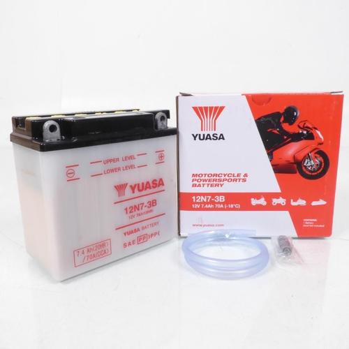 Batterie Yuasa Pour Moto Yamaha 125 Sr Se 1982 À 2002 12n7-3b / 12v 7ah Neuf