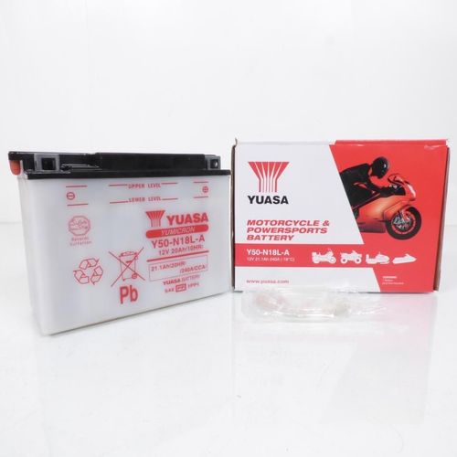 Batterie Yuasa Pour Moto Harley Davidson 1340 Flt 1980 À 1982 Y50-N18l-A / 12v 20ah Neuf