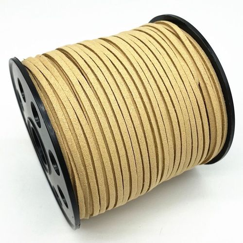 Cordon Plat Tressé En Faux Daim,5yards,3mm,En Velours Coréen,Fait À La Main,Pour La Fabrication De Bijoux,Fournitures - Ro #R