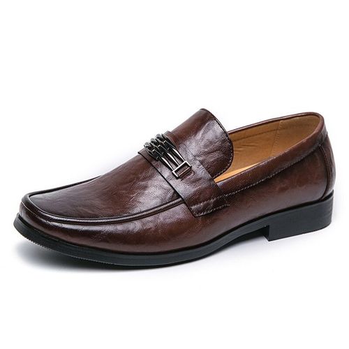 Chaussures Mocassins Enfiler En Métal Et Cuir Pour Hommechaussures D'affaires Décontractéesformellesde Mariagesociales