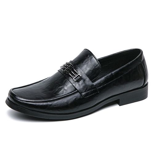 Chaussures Mocassins Enfiler En Métal Et Cuir Pour Hommechaussures D'affaires Décontractéesformellesde Mariagesociales