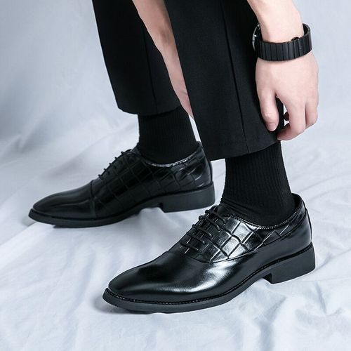 Chaussures Chaussures En Cuir Verni Lacets Pour Hommeschaussures Oxfords Pour Hommesrobe D'affairesfête De Mariagetravail De Bureauchaussures De Créateurlégantes