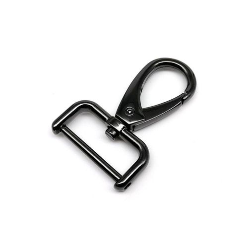 Sac à main en cuir amovible et pivotant en métal,sac à main,sangle à bandoulière,fermoir de ceinture,boucle à gâchette,porte-clés chien chaîne collier Snap - Type gun black-inside wide 20mm