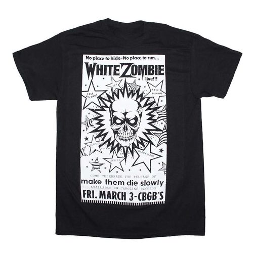 White Zombie T Shirt White Zombie Cbgb Poster T-Shirt