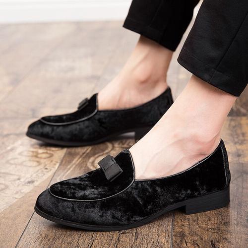 Manually Ian-Chaussures En Cuir De Velours Souple Pour Hommes,Mocassins Plats,Respirant,Jeune Gentleman,Banquet,Robe De Rh,Conception De Marque Célèbre