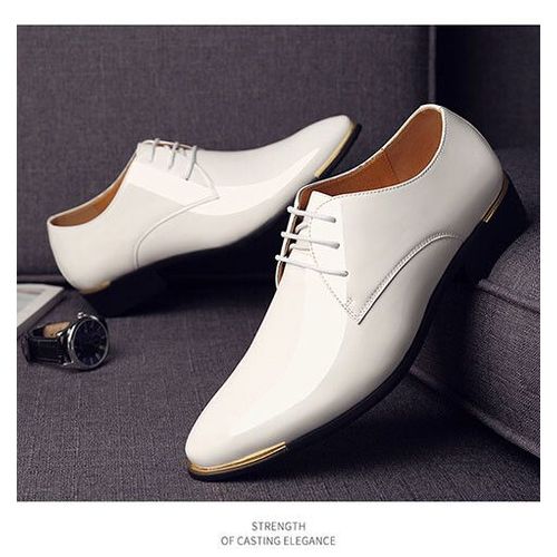 Chaussures En Cuir Verni De Qualité Pour Hommes,Chaussures De Mariage Blanches,Chaussures Provoqué Souples Pour Hommes,Noir,Diversifié,Taille 38-48,2024