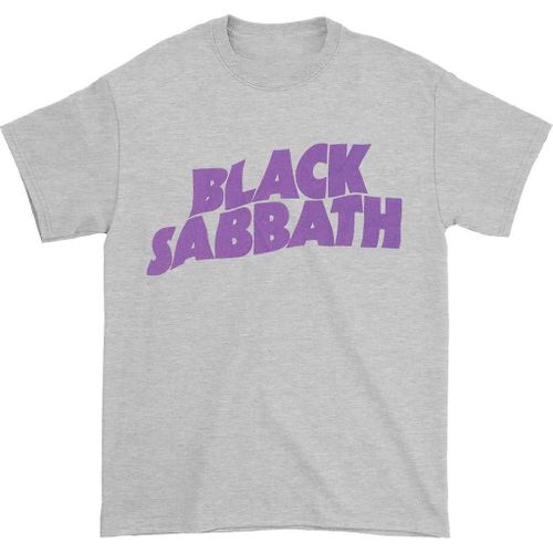 Black Sabbath Purple Logo Grey T T-Shirt