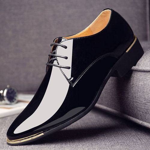 Chaussures De Mariage Blanches En Cuir Verni Pour Homme,Semelle En Caoutchouc,Extra Taille 47 48,2023