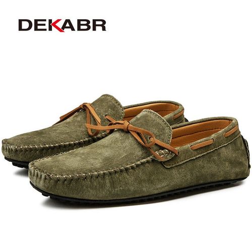 Chaussures Dekabrmocassins En Cuir Véritable Pour Hommechaussures Décontractéesrespirantesvertespour L'été