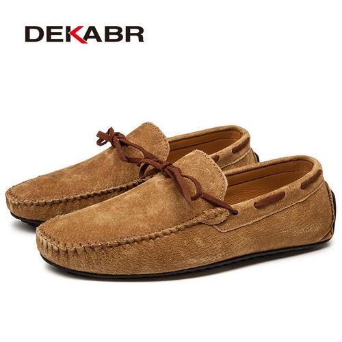 Chaussures Dekabrmocassins En Cuir Véritable Pour Hommechaussures Décontractéesrespirantesvertespour L'été