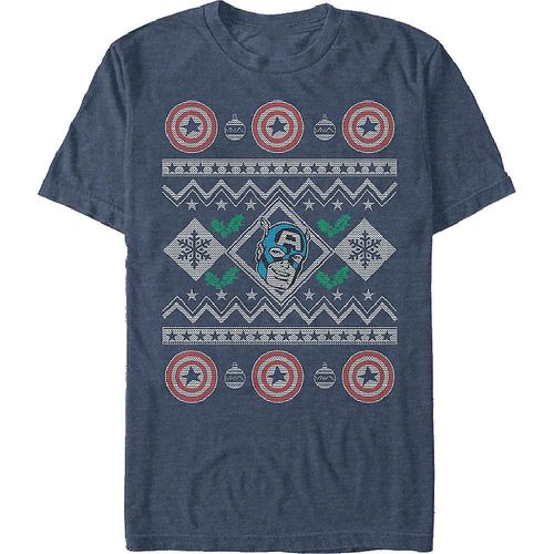Faux Ugly Christmas Sweater Captain America T-Shirt