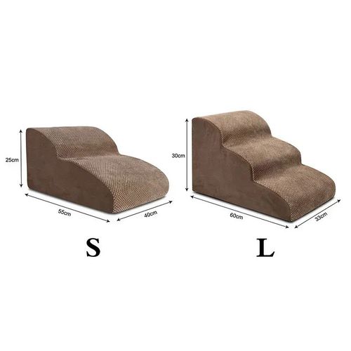 Canapé Antidérapant En Mousse À Mémoire De Forme Pour Chien,Rampe De Sécurité Pour Chiens Jeunes Et Plus Âgés - Type Light Tan-S