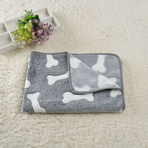 Couverture En Polymères Douce Et Confortable Pour Animaux De Compagnie,Coussin Pour Petits Et Grands Chiens,Tapis De Voyage Chauds,Fournitures Pour Bouledogue Français Et Chi - Type Bone-80 X 100cm