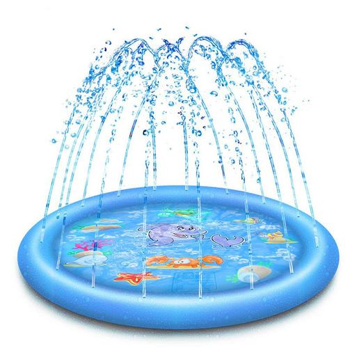Polymères De Pulvérisation D'eau Pour Animaux De Compagnie,Arroseur Gonflable,Coussinets De Coussin,Fontaine De Jardin Extérieure,Baignoire Jouet,Piscine Pour Enfant,Chien,15 - Type Blue-150 X150cm