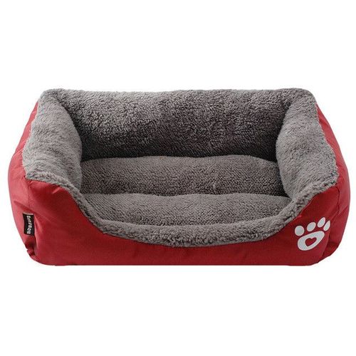 Canapé-Lit Chaud D'hiver Pour Grands Chiens Et Chats,Tapis À Genoux,Coussin De Maison,Lits De Couchage Pour Animaux De Compagnie,Polymères Pour Grands Et Petits Chi - Type Wine Red-S 45cmx35cmx12cm