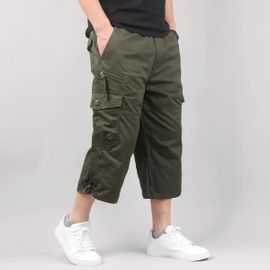 Short Cargo Pour Hommes,Ample,Décontracté,Taille Élastique,Grande Taille,Jogging En Plein Air,Survêtement Tendance,Poches Multiples,Été