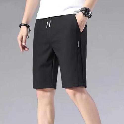 Short De Sport Monochrome Pour Homme,Pantalon De Jogging Décontracté,Motif Droit,Type Adt,Taille Élastique,Cordon De Proximité,Été