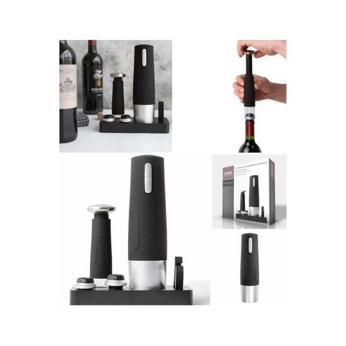 Set Tire-Bouchon Noir Inox Électrique Et Pompe Rechargeable Pompe Pour Conservation Sous Vide