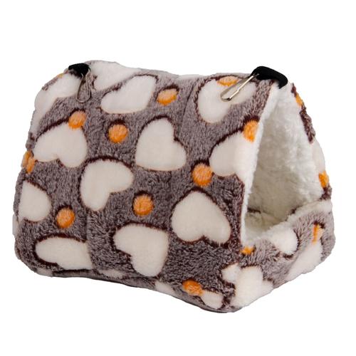 Nid En Coton Avec Impression De Points Souriants Pour Petits Animaux,Maison Pour Animaux De Compagnie En Mousse,Lit Pour Hamster Avec Fermeture Éclair,Accent Perroquet Slaura Rel,1pc - Type Light Tan