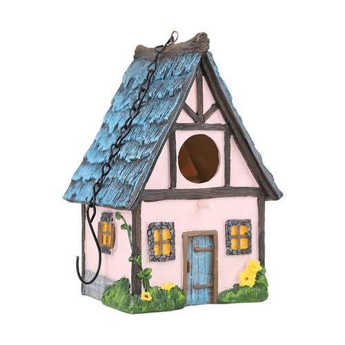 Cabane de jardin en résine adaptée aux petits oiseaux,nichoir extérieur,décoration de jardin,cadeau pour les amoureux - Type Pink
