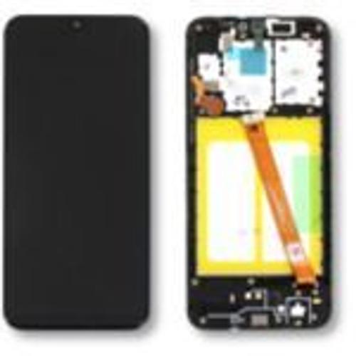 Ecran Tactile + Lcd Noir Sur Châssis Noir De Remplacement Pour Samsung Galaxy A20e (A202f)