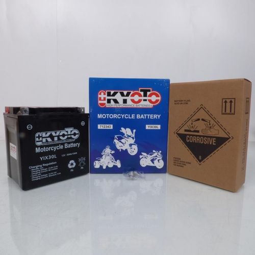 Batterie Kyoto Pour Moto Harley Davidson 1584 Flhrci Road King Classic 2007 À 2010 Yix30l / 12v 30ah Neuf