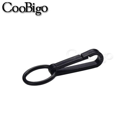 50pcs Coloré Porte-Clés En Plastique Boucles Mousqueton Avec Anneau Torique Pour Sac À Dos Rideaux Stores Cordon S Lanière Connecteurs Pièces - Type Black