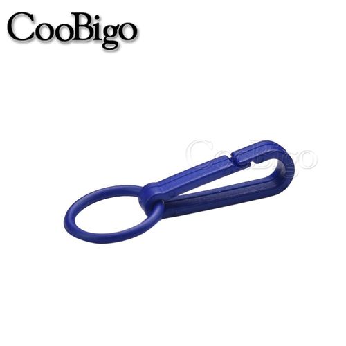 50pcs Coloré Porte-Clés En Plastique Boucles Mousqueton Avec Anneau Torique Pour Sac À Dos Rideaux Stores Cordon S Lanière Connecteurs Pièces - Type Blue