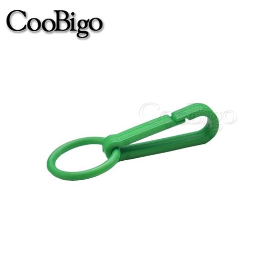 50pcs Coloré Porte-Clés En Plastique Boucles Mousqueton Avec Anneau Torique Pour Sac À Dos Rideaux Stores Cordon S Lanière Connecteurs Pièces - Type Green