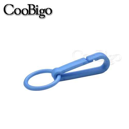 50pcs Coloré Porte-Clés En Plastique Boucles Mousqueton Avec Anneau Torique Pour Sac À Dos Rideaux Stores Cordon S Lanière Connecteurs Pièces - Type Babyblue
