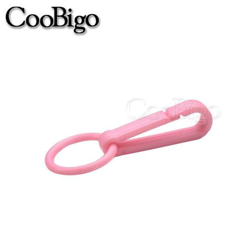 50pcs Coloré Porte-Clés En Plastique Boucles Mousqueton Avec Anneau Torique Pour Sac À Dos Rideaux Stores Cordon S Lanière Connecteurs Pièces - Type Babypink