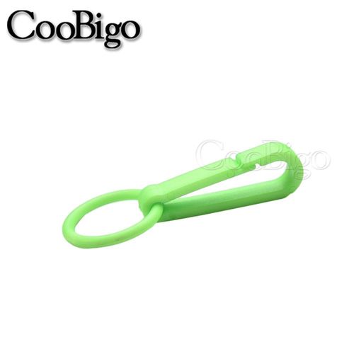 50pcs Coloré Porte-Clés En Plastique Boucles Mousqueton Avec Anneau Torique Pour Sac À Dos Rideaux Stores Cordon S Lanière Connecteurs Pièces - Type Neongreen