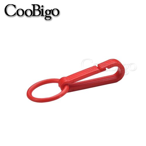 50pcs Coloré Porte-Clés En Plastique Boucles Mousqueton Avec Anneau Torique Pour Sac À Dos Rideaux Stores Cordon S Lanière Connecteurs Pièces - Type Red