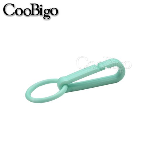 50pcs Coloré Porte-Clés En Plastique Boucles Mousqueton Avec Anneau Torique Pour Sac À Dos Rideaux Stores Cordon S Lanière Connecteurs Pièces - Type Turquoise
