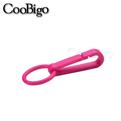 50pcs Coloré Porte-Clés En Plastique Boucles Mousqueton Avec Anneau Torique Pour Sac À Dos Rideaux Stores Cordon S Lanière Connecteurs Pièces - Type Pink