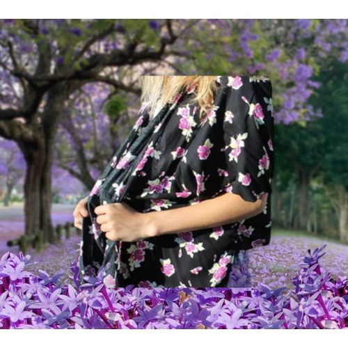 Kimono Liberty Rose Et Noir Femme