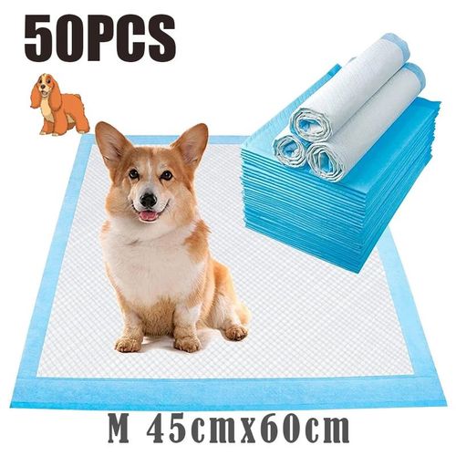 Couches Super Absorbantes Pour Animaux De Compagnie,Coussinets De Dressage Pour Chiens,Couches Pour Chiots Et Chats,Couches Pour Chiots,Polymères De Surface À Séchage Rapide,120 Pièc - Type M-50pcs