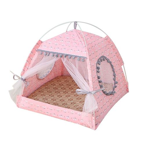 Tente De Lit Pour Animal De Compagnie,Tipi Fermé Général,Hamac Confortable Avec Sols,Maison Pour Chat,Maison Pour Petit Chien,Produits Pour Animaux De Compagnie,Accessoires - Type Pink-L #A