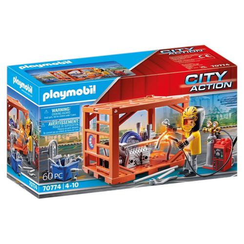 Playmobil Boite Neuve City Action Cargo Fret Stockage Chantier