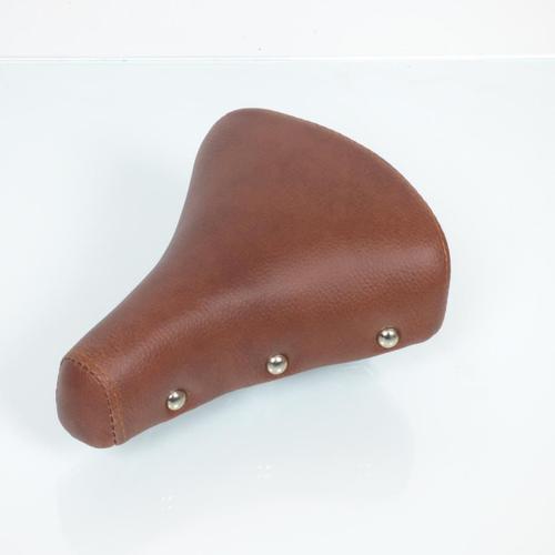 Selle Vintage Marron Avec 2 Ressort Acier Neuve Ø22mm Pour Mobylette Motoconfort