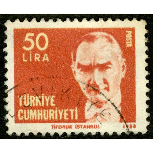 Timbre Oblitéré Turkiye Cumhuriyeti, Posta 1988, 50 Lira