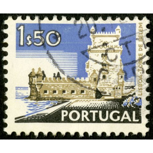 Timbre Oblitéré Portugal, Lisboa - Torre De Belem, 1s50