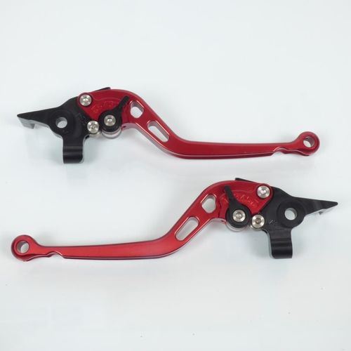 Levier Frein Droit Gauche Pour Scooter Yamaha 500 Xp T-Max 2008 À 2011 Rouge/Noir