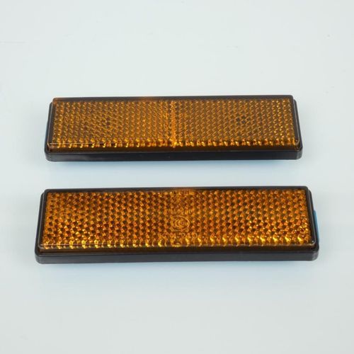 Catadioptre Réflecteur Homologué Rms Autocollant 94x27mm Orange Pour Moto Auto Neuf