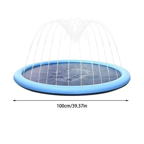 Piscine Gonflable Pour Animaux De Compagnie,100/150cm,Arroseur D'eau,Tapis De Jeu,Polymères De Refroidissement,Fontaine Interactive D'extérieur,Jouets Pour Chiens - Type 100cm